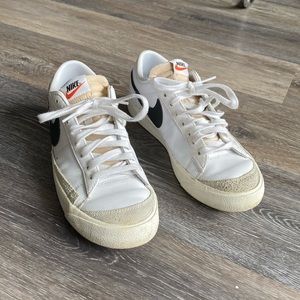 Nike blazer low top black on white mens size 9